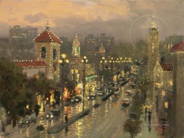 Artworks in 150 Subjects Painting - Plaza Lights Kansas City TK cityscape